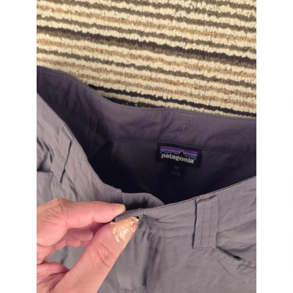 Patagonia Shorts Mens 32 Gray Hiking Outdoor Stretch Nylon